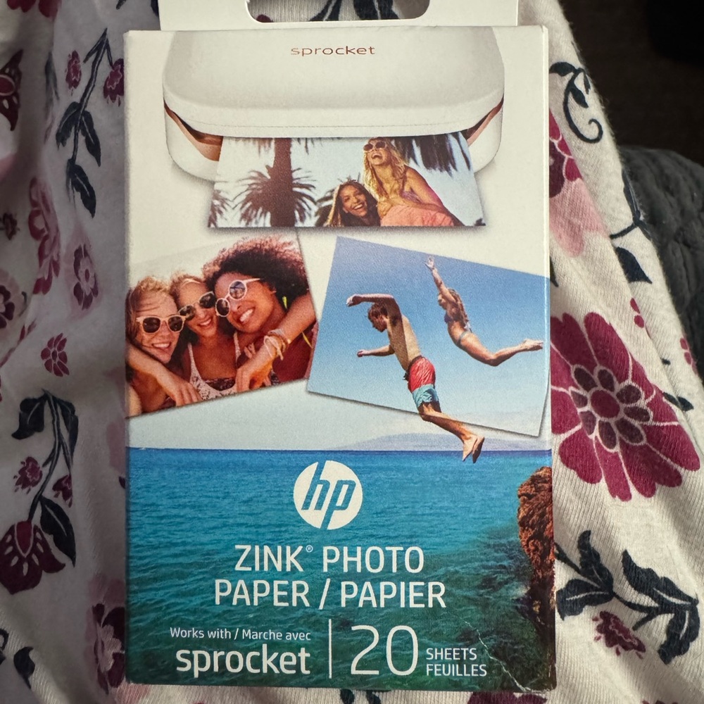 6 boxes Sprocket HP Zink Photo Paper 2x3 with 20 Sheets each box. New